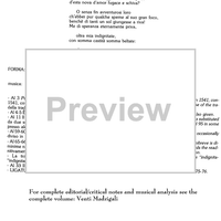 Quai pomi mai, qual oro from 20 Madrigali - Notes