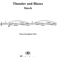 Thunder and Blazes March (Entry of the Gladiators) - Tenor Saxophone
