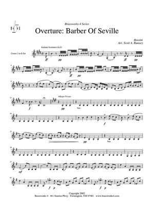 Overture: Barber of Seville - Cornet 2/Trumpet 2