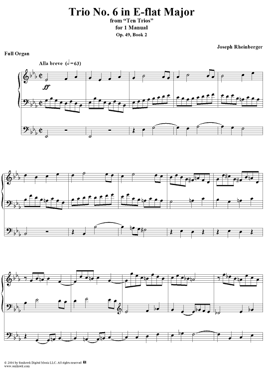Trio No. 6 in E-flat Major from "Ten Trios", Op. 49, Book 2