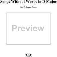 Songs Without Words in D Major, Op. 109 - Piano Score