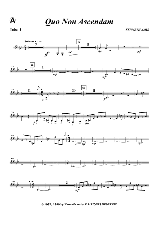 Quo Non Ascendam - Tuba 1