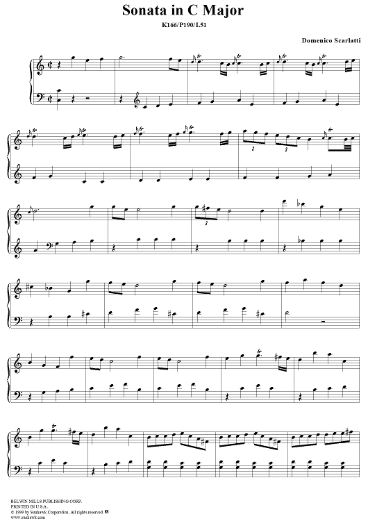 Sonata in C major - K166/P190/L51