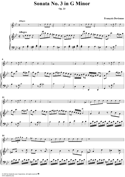 Sonata in G minor op. 23, no. 3 - Piano