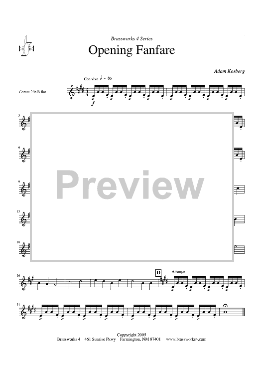 Opening Fanfare - Trumpet 2 in Bb