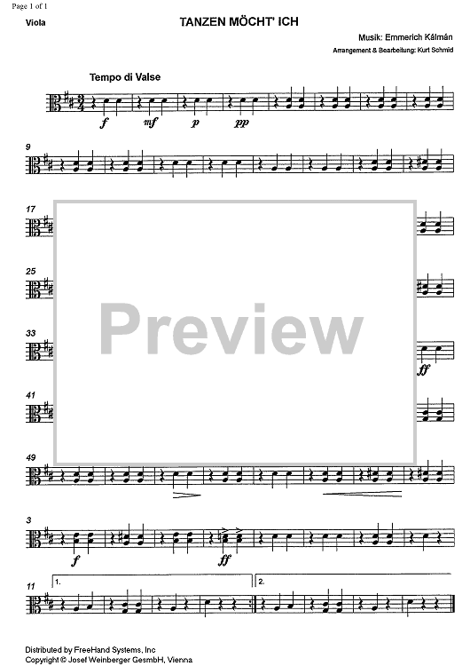Tanzen möcht' ich! from Die Csardasfürstin - Viola