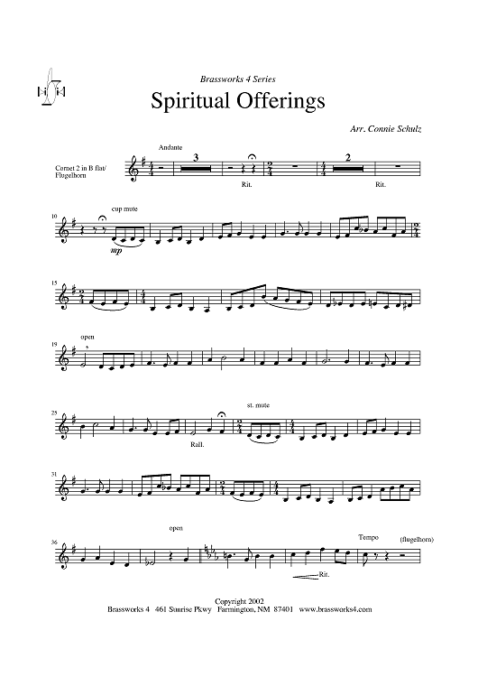 Spiritual Offerings - Cornet 2 in Bb/Flugelhorn