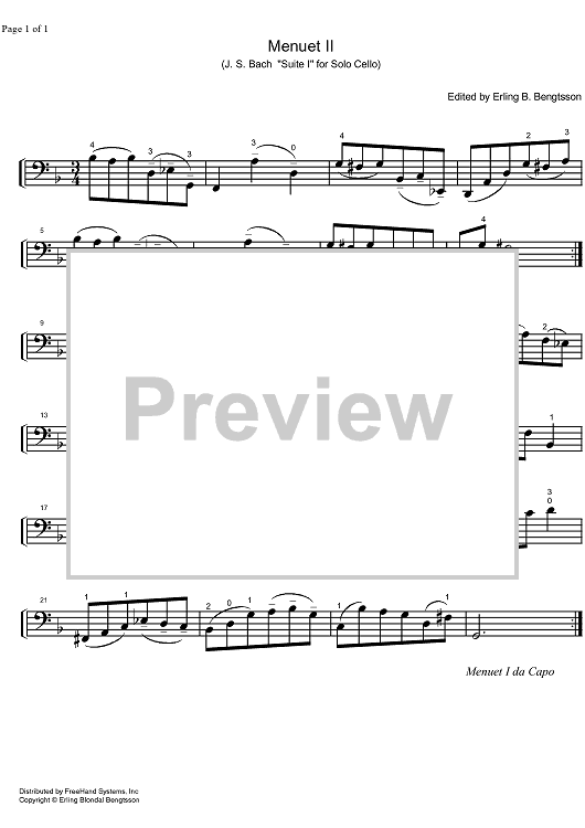 Suite No. 1 G Major BWV 1007 - Cello