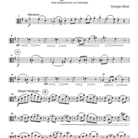 Agnus Dei - from incidental music to L'Arlesienne - Part 2 Viola