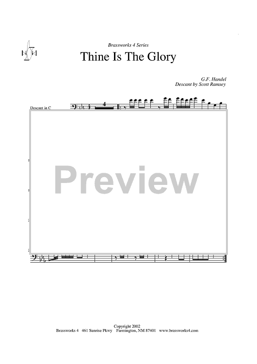Thine is The Glory - Descant in C