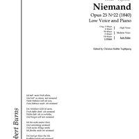 Niemand Op.25 No.22