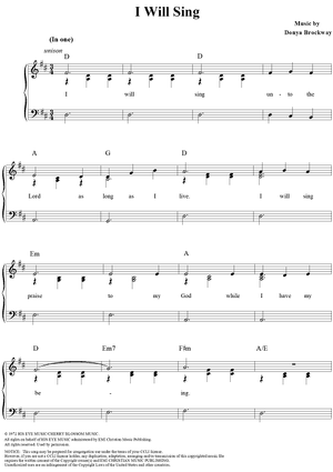 I Will Sing