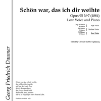 Schön war, das ich dir weihte Op.95 No. 7