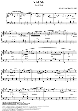 Valse, Op. 10, No. 2