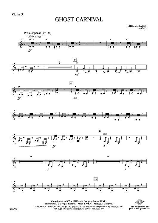 Ghost Carnival - Violin 3 (Viola T.C.)