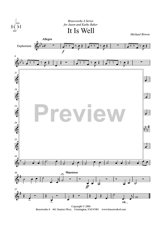 It Is Well - Euphonium TC