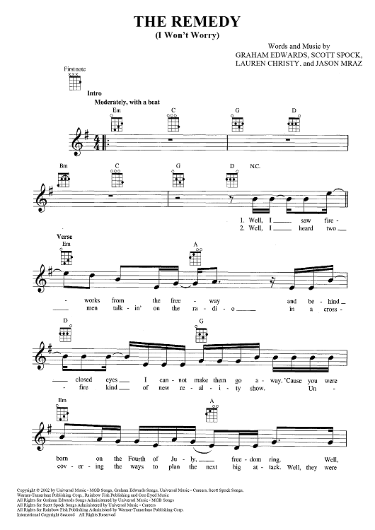 The Remedy (I Won't Worry)