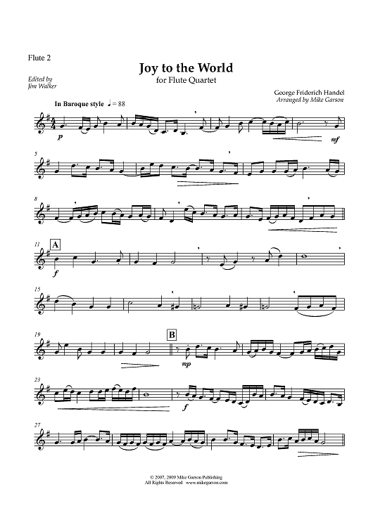 Joy to the World - Flute 2