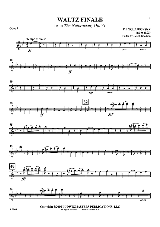 Waltz Finale from The Nutcracker, Op. 71 - Oboe 1