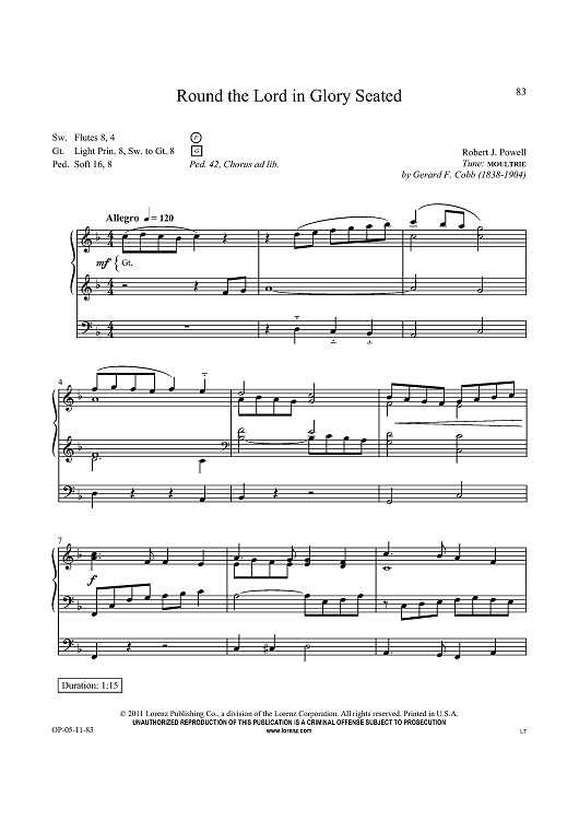 Round the Lord in Glory Seated