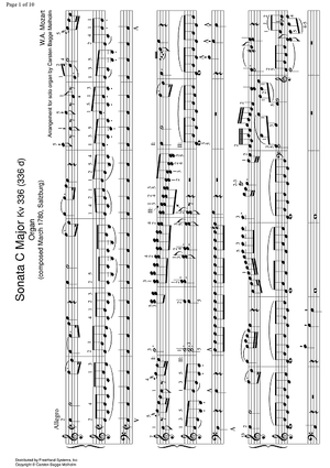 Sonata C Major KV336d - Organ