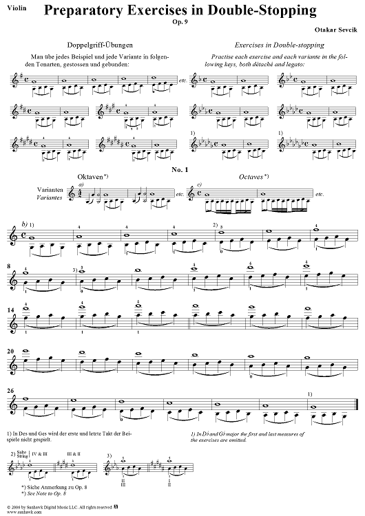 Preparatory Exercises in Double-Stopping, Op. 9