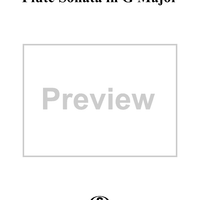 Flute Sonata in G Major, Op. 2, No. 4 - Piano Score