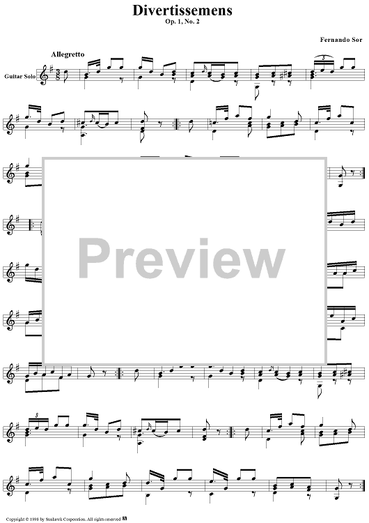 Six Divertissemens, Op. 1, No. 2