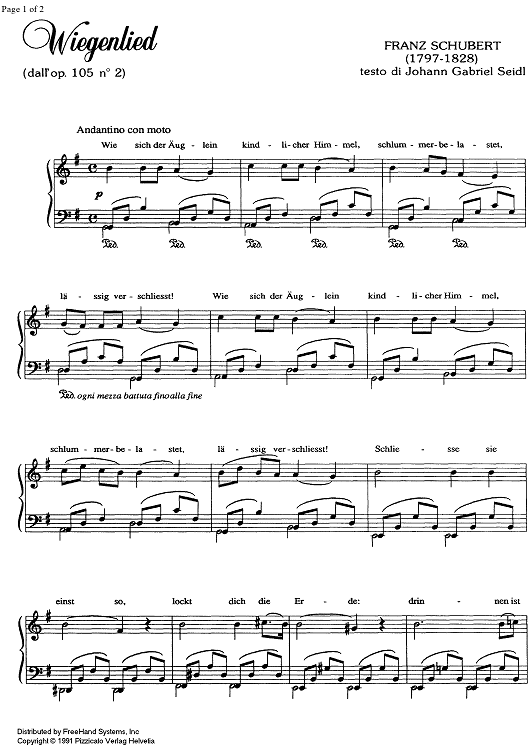 Wiegenlied from D105