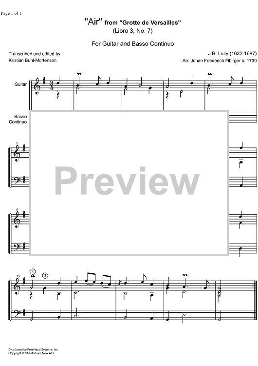 Air from Grotte de Versailles Libro  3 No. 7