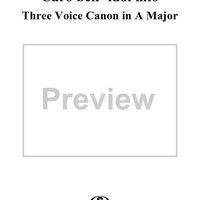 Caro bell' idol, idol mio, three voice canon in A Major, K562