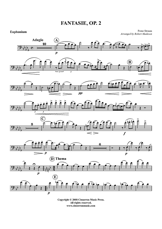 Fantasie, Op. 2 - Euphonium BC/TC