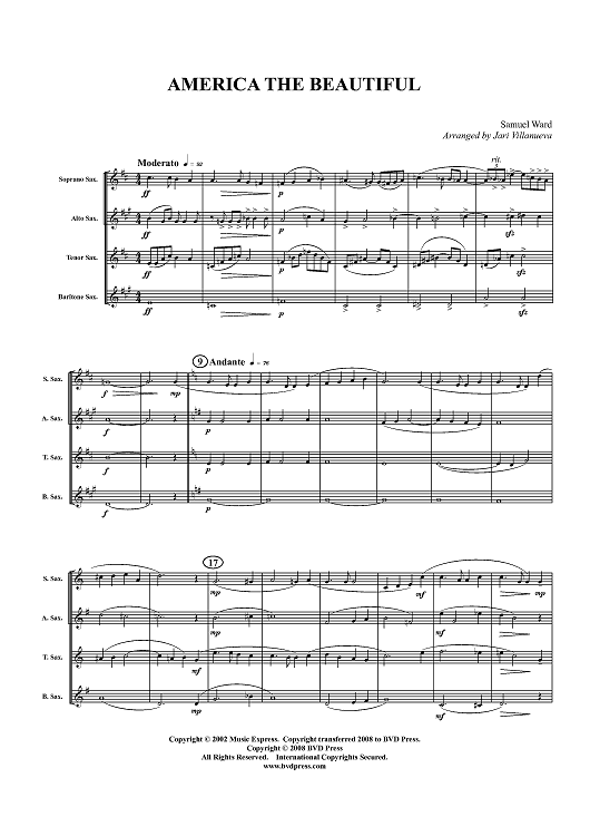 America the Beautiful - Score