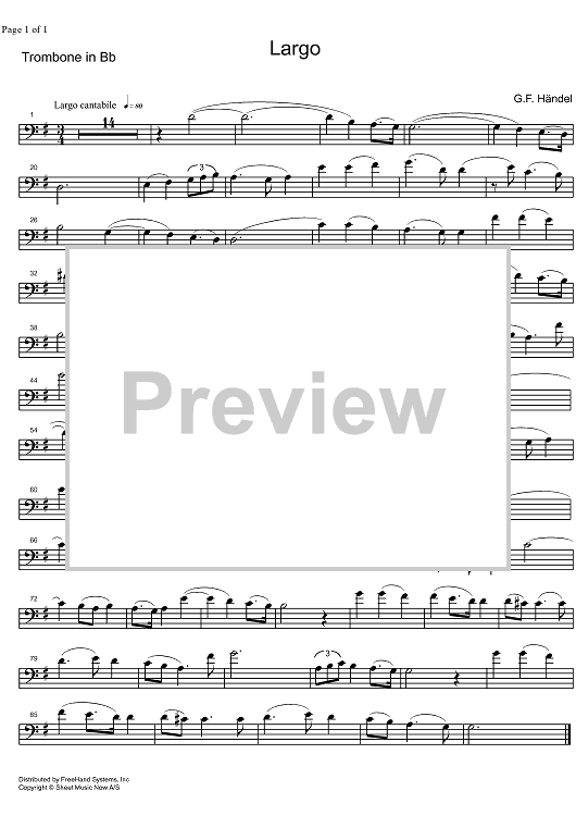 Largo HWV 40 from the opera Xerxes - Score