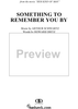 Something To Remember You By