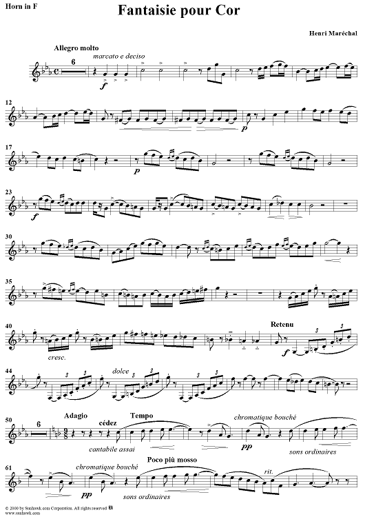 Fantaisie pour Cor - Horn in F