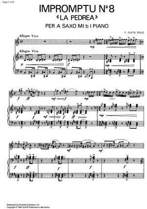Impromptu No. 8 - La Pedrea - Score