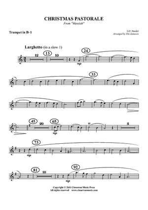 Christmas Pastorale - From "Messiah" - Trumpet 1 in Bb