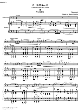 Cantabile Op.36 No. 2 - Score