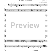Concerto Grosso, Op. 6, No. 12 - Larghetto - Horn in F