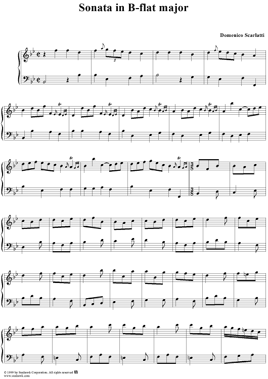 Sonata in B-flat major   (K351/P165/LS34)