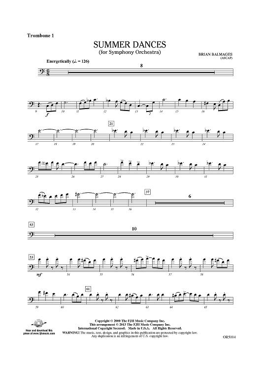 Summer Dances - Trombone 1