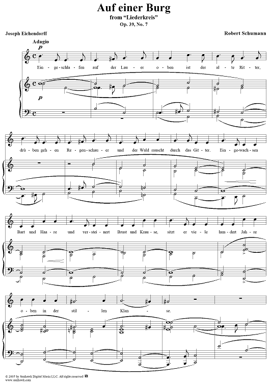 Liederkreis, Op. 39: No. 7, Auf einer Burg