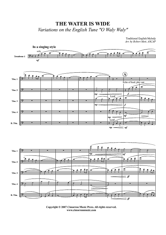 The Water is Wide - Score