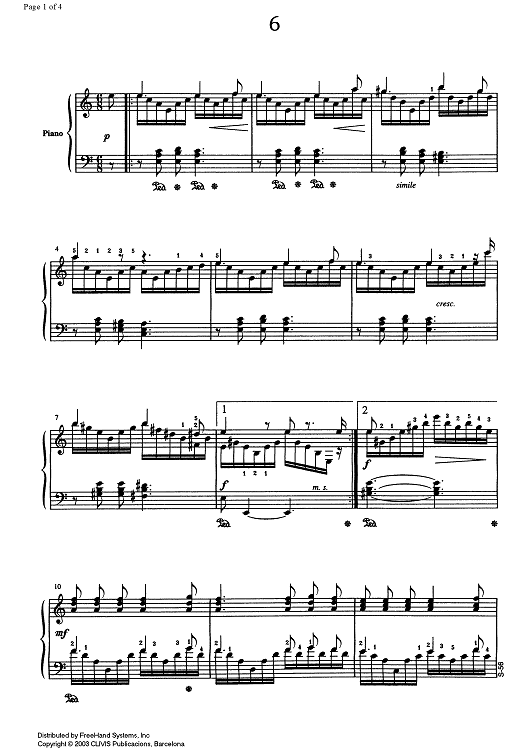 Etude No. 6 a minor from 13 Estudis - Piano