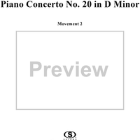 Piano Concerto no. 20 in D minor: Movement 2