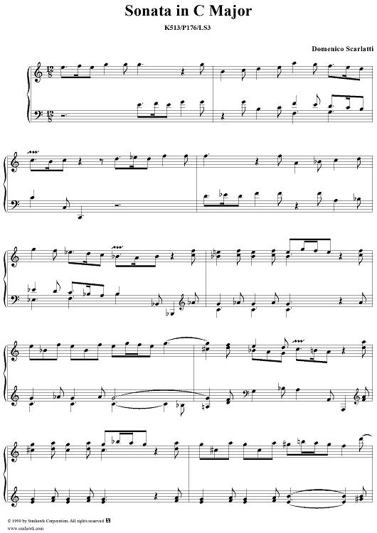 Sonata in C major   (K513/P176/LS3)