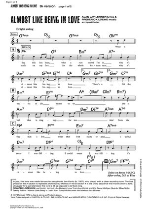 Almost Like Being in Love Almost Like Being in Love