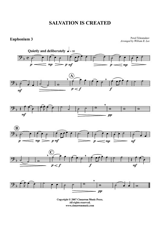 Salvation is Created - Euphonium 3 BC/TC