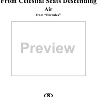 Hercules, "From celestial seats descending"